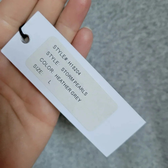 Generation Love, NWT Heather Gray Storm Pearls Hooded Hoodie Top Size Large - Picture 10 of 12